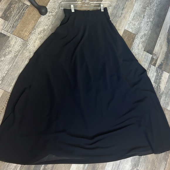 Faust maxi skirt A-shape France Paris vintage very long size S black - Picture 4 of 13